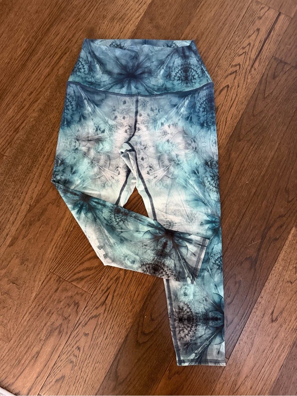 Teal  Tie-Dye Active Leggings